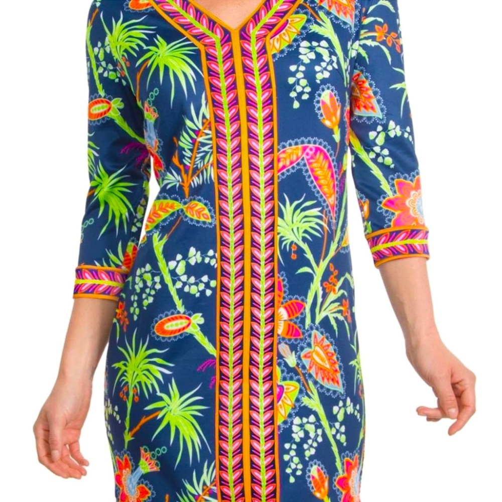 Gretchen Scott Border Town Dress in Princess Navy XS